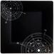 Marine Business 'Lombok' 6 x Dinerbord met AntiSlip Zwart / Wit Melamine