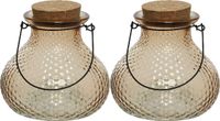 Decoris Wespenvanger/Wespenval - Set 2x - Glas - Lichtbruin - D14 x H13 cm
