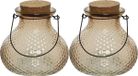 Decoris Wespenvanger/Wespenval - Set 2x - Glas - Lichtbruin - D14 x H13 cm