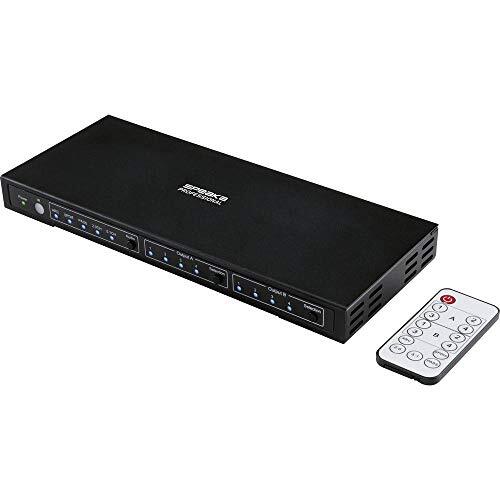 Speaka Professional 4x2 Port HDMI-schakelaar met audio-poorten 3840 x 2160 megapixel zwart