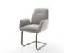 DELIFE Chaise de salle à manger Zoa-Flex avec tissu doux titane texturé gris noyau à ressorts ensachés