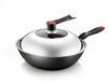 COOKER KING Poêle wok en fonte - Avec couvercle en verre - 32 cm