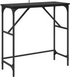 vidaXL Wandtafel Zwart Eiken 75 x 32 x 75 cm Bewerkt hout