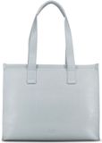 JOST Leren business tas shopper met laptopvak Vika Business Shopper Misty Blue blauwgrijs