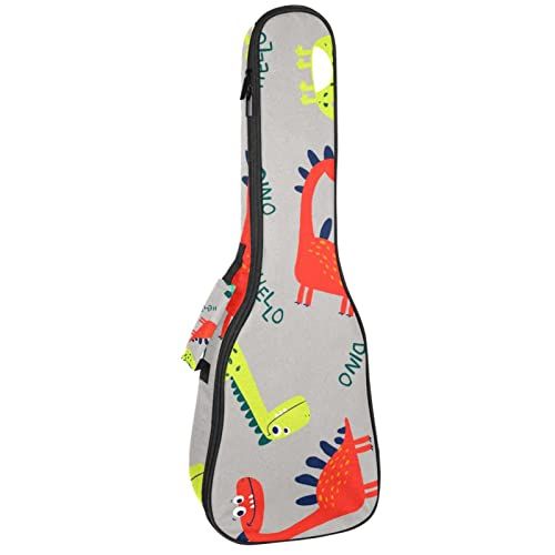 Mersov Tenor Ukulele Gigbag Waterdicht - Rood Groen Dinosaurus Patroon