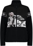 CMP Fleece met volledige rits voor dames, Zwart/Wit, Maat L