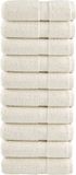 vidaXL Premium washandjes SOLUND 10 stuks crème 30x30 cm 600 g/m2