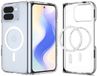 Spigen Ultra Hybrid MagFit - Coque Convient pour Google Pixel 10 Pro Fold - Compatible MagSafe / Qi2 - Couvercle arrière Transparent Blanc