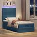 Maison Exclusive - Cadre de lit ottoman avec matelas, bleu foncé, 80x200 cm, velours
