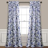 Lush Decor Blauw Cynthia Jacobean Verduistering Raamgordijnen Panel Set