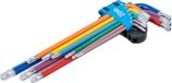 BGS technic BGS Stiftsleutelset - meerkleurig - extra lang - Torx met boring en kogelkop T10 - T50 - 9 delig