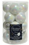 Ksd Kerstballen glas dia. 3,5 cm white/iris KSD