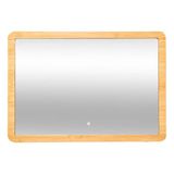 Wandspiegel, 5five Wandspiegel, LED, bamboe, rechthoekig, 66 x 47 cm