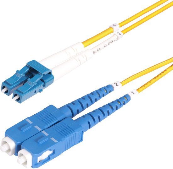 StarTech.com 50m LC naar SC (UPC) OS2 Single Mode Duplex Glasvezel Kabel
