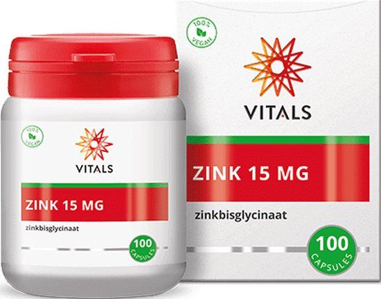 Vitals Zink (bisglycinaat) 15 mg - 100 capsules