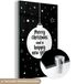 MuchoWow Merry christmas kerstbal zwart 80x120 cm - Acrylaat - Multicolor - Rechthoek