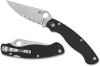 Spyderco Military 2 Black CPM S30V SE - EDC tactisch zakmes - G10 handvat