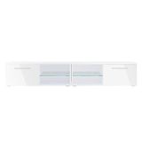 Selsey Tenus Double - TV Board/TV Lowboard/TV kast, wit, 200 x 40 x 34 cm