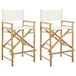 vidaXL - Chaise de réalisateur pliable - 2 pièces - Naturel - Bambou