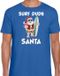 Shoppartners Bv Surf dude Santa fun T-shirt de Noël / T-shirt de Noël bleu pour hommes - Vêtement de Noël / Tenue de Noël XXL