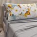 PETTI Artigiani Italiani - Katoenen beddengoed met kussenslopen met digitale print, eenpersoonsbed, beddengoedset voor eenpersoonsbed, Flower Ceramic-01, 100% Made in Italy