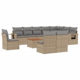 vidaXL Banc de jardin rotin, acier, acacia bois gris clair