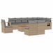 vidaXL Banc de jardin rotin, acier, acacia bois gris clair