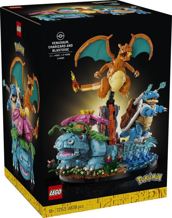 LEGO Pokémon Venusaur, Charizard en Blastoise - 72153