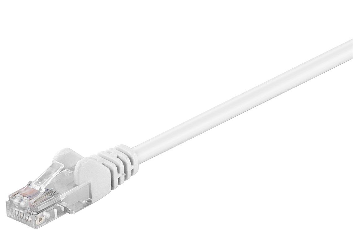 Goobay CAT5e Netwerkkabel - RJ45 - Wit - 1 m