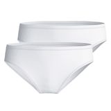 CALIDA Slip Sleek Skin Slip 2P Set van 2 - Dames - Wit - Effen - Polyamide/Elastaan - Maat L