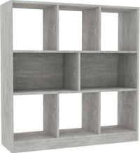 vidaXL Boekenkast 97,5x29,5x100 cm spaanplaat betongrijs