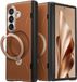 Torras QPRO Leather Series Étui à rabat pour Samsung Galaxy Z Fold8 Ultra - Marron