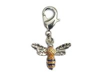 INNSPIRO NICE CHARMS hanger bijen geel en zwart met karabijnhaak 15x13mm 25u, 13x19mm., Metaal, Geen edelsteen