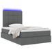 vidaXL LED opbergbed met matras Donkergrijs 120 x 200 cm Stof