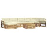 vidaXL - Buiten - bank - set - 8 - st - Wit - en - crèmekleurig