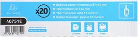 Exacompta 120x Rollen voor bank- en betaalkaartterminal 57x40x12x18 - 1 laags thermisch 55g/m2 zonder BPA. - Wit