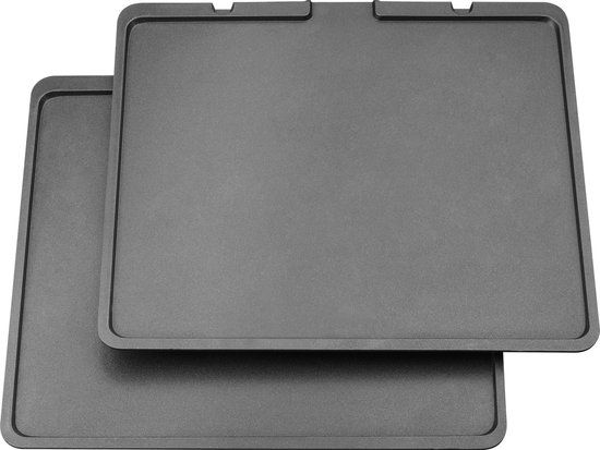 ECG KG 300/1000 Ribbed - Reserve grillplaten - Zwart