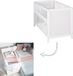 Lit bébé 2-en-1 Bol 60 x 120 cm + Matelas - Barreaux et Lit d'appoint - Hauteur réglable - Bois Blanc - Co sleeper
