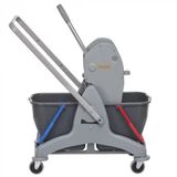 Taski Système de chariot à roulettes chariot à roulettes avec système de presse à poussée 2 x 17 l
