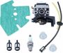 Carburateur voor grasmaaiermotor - Geschikt voor Honda GX25, GX35, GX25 35, HHT35, HHT35S, FG110 - Met slang, pakking en bougieset
