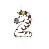 Office Jungle candle 2 zebra | 4 stuks