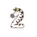 Office Jungle candle 2 zebra | 4 stuks