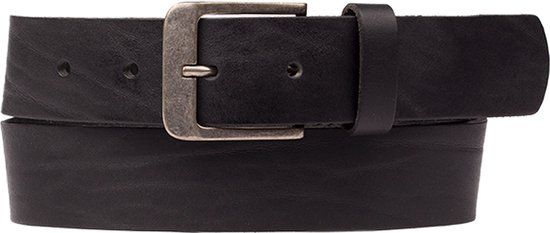 Petrol Industries Riem Heren - Broekriem - Verstelbaar - Leer - Zwart - 95 cm - L