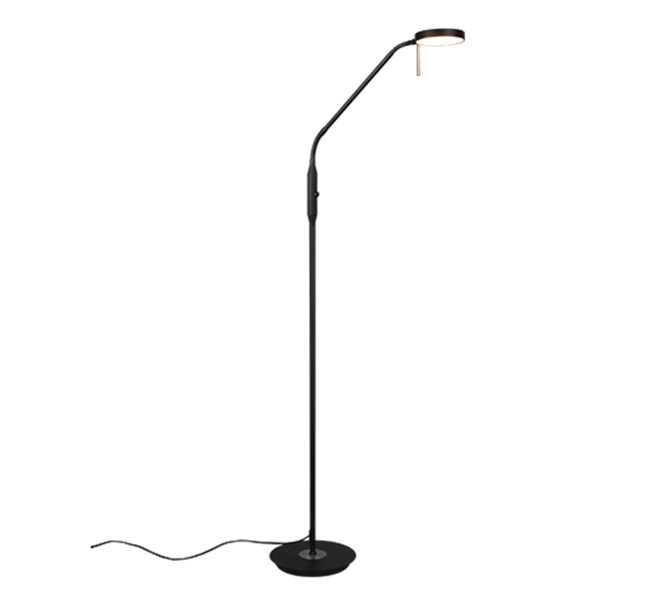 Trio Monza Staande Leeslamp - Zwart - 145cm