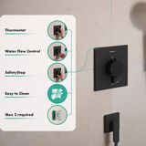 Hansgrohe Ecostat Comfort E - Thermostatische inbouwkraan, mat zwart