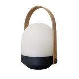 Draadloze Lumisky Draadloze en zonne-handheld natuurlijke bamboe handvat LED warm wit dimbaar AURA H27cm