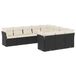 vidaXL 10-delige loungeset met kussens, polyrotan, zwart