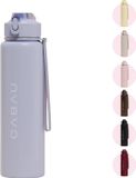 Cabau Lifestyle Cabau - Bloom Waterfles Staal - 870 ml - Blauw - Roestvrijstalen Drinkfles met Rietje - BPA-vrij & Lekvrij - Thermosfles voor Sporten, Werk en Onderweg