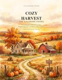 Cozy Harvest: A Coloring Book of Farmhouse Days, Orchard Afternoons, and Harvest Time Traditions