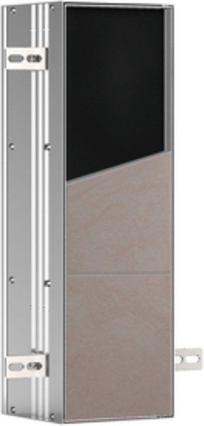Emco Asis Module Plus inbouw closetborstelgarnituurmodule m. betegelbare deur 15.4x49.2cm links/rechts